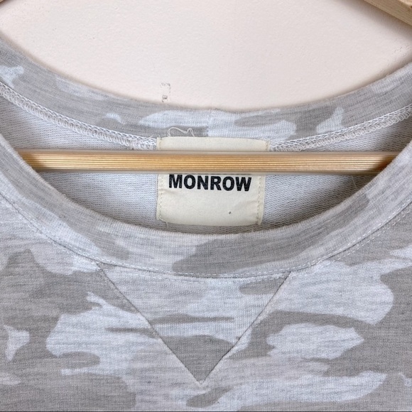 Monrow Neutral Camo Crewneck Sweatshirt - Picture 3 of 7